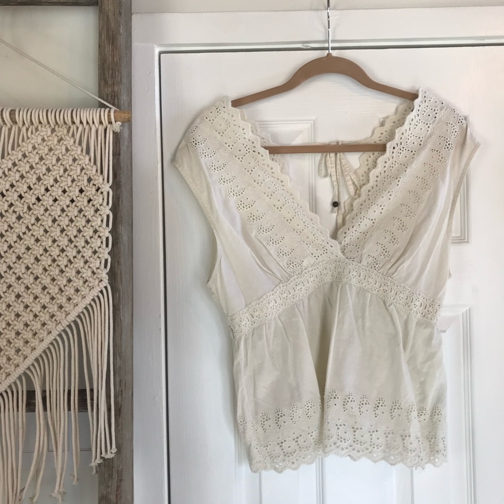 Cream AE Lace Blouse
